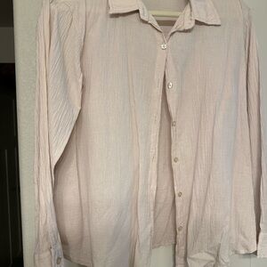 Blush, pink gauze Button-Up blouse. Excellent condition size medium.